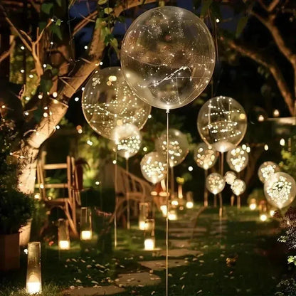 LED Balloons Warm White Reusable Set of 10
