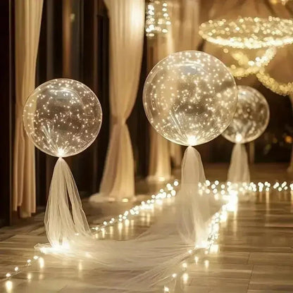 LED Balloons Warm White Reusable Set of 10