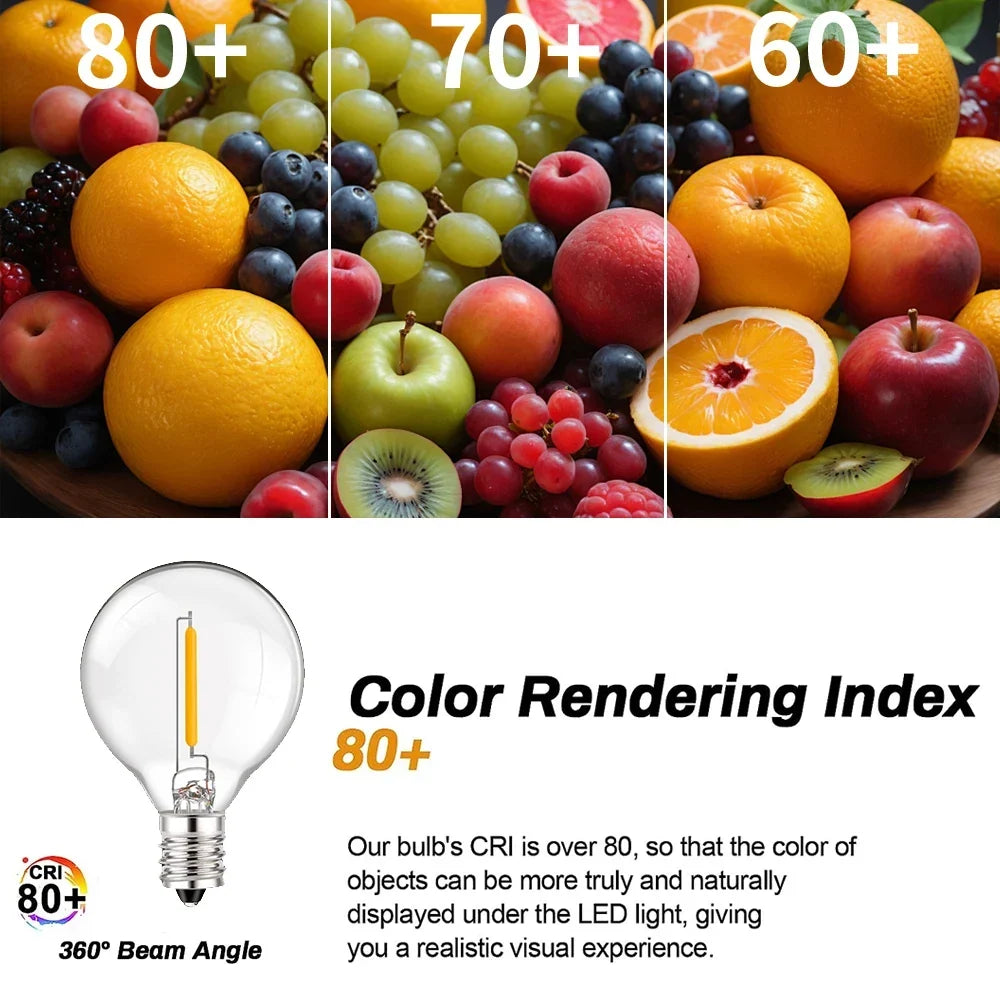 LED Bulb E12 Base Warm White Low-Voltage DC