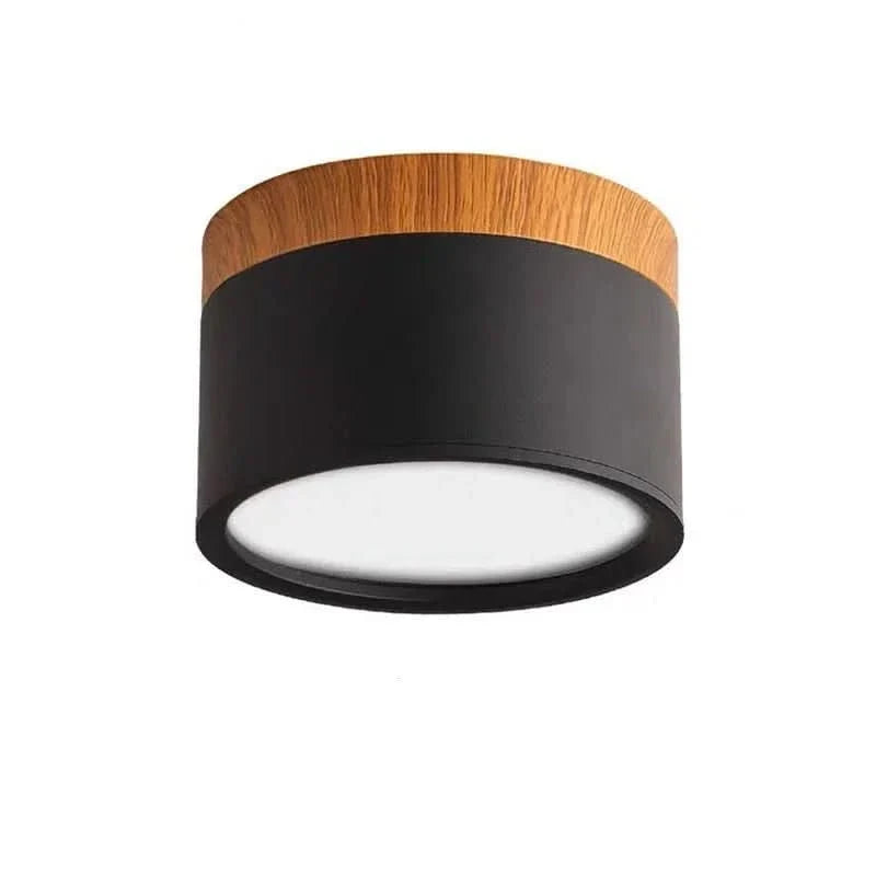 LED Ceiling Light Dimmable Aluminum Wood Design