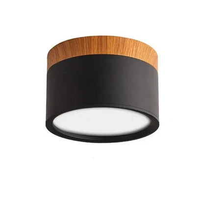 LED Ceiling Light Dimmable Aluminum Wood Design
