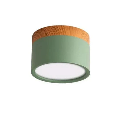 LED Ceiling Light Dimmable Aluminum Wood Design