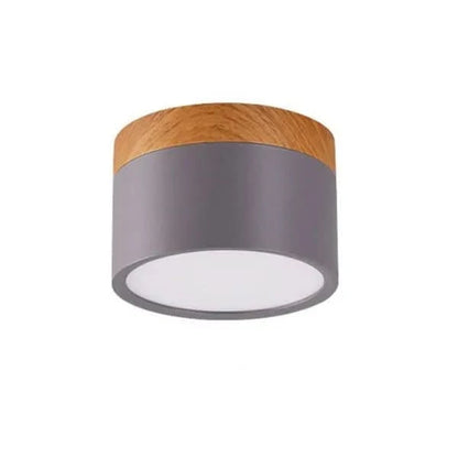 LED Ceiling Light Dimmable Aluminum Wood Design