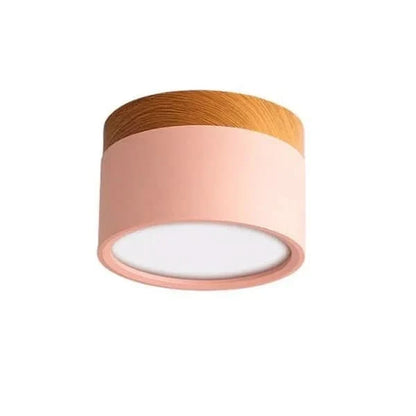LED Ceiling Light Dimmable Aluminum Wood Design
