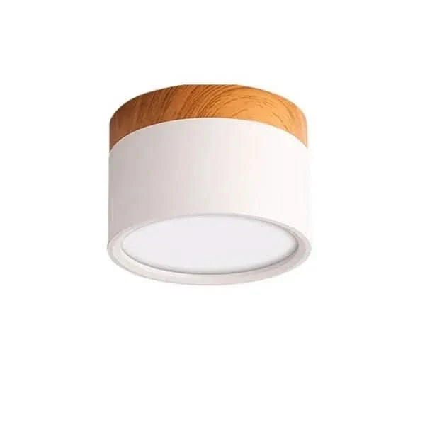 LED Ceiling Light Dimmable Aluminum Wood Design