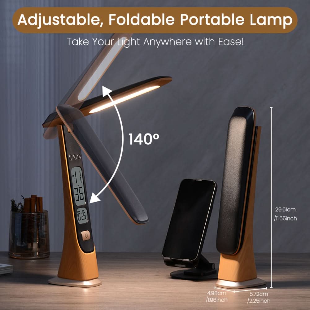 LED Desk Lamp Foldable Rechargeable Adjustable Brightness
