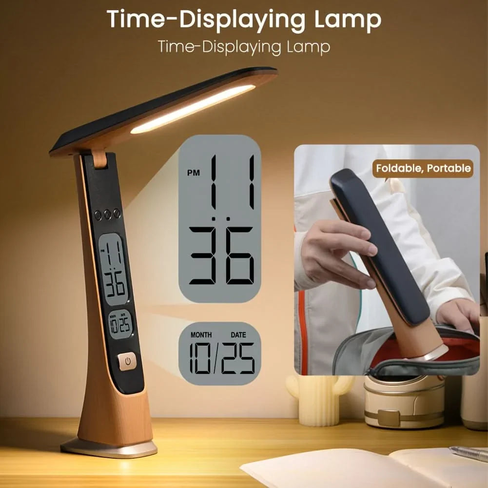 LED Desk Lamp Foldable Rechargeable Adjustable Brightness