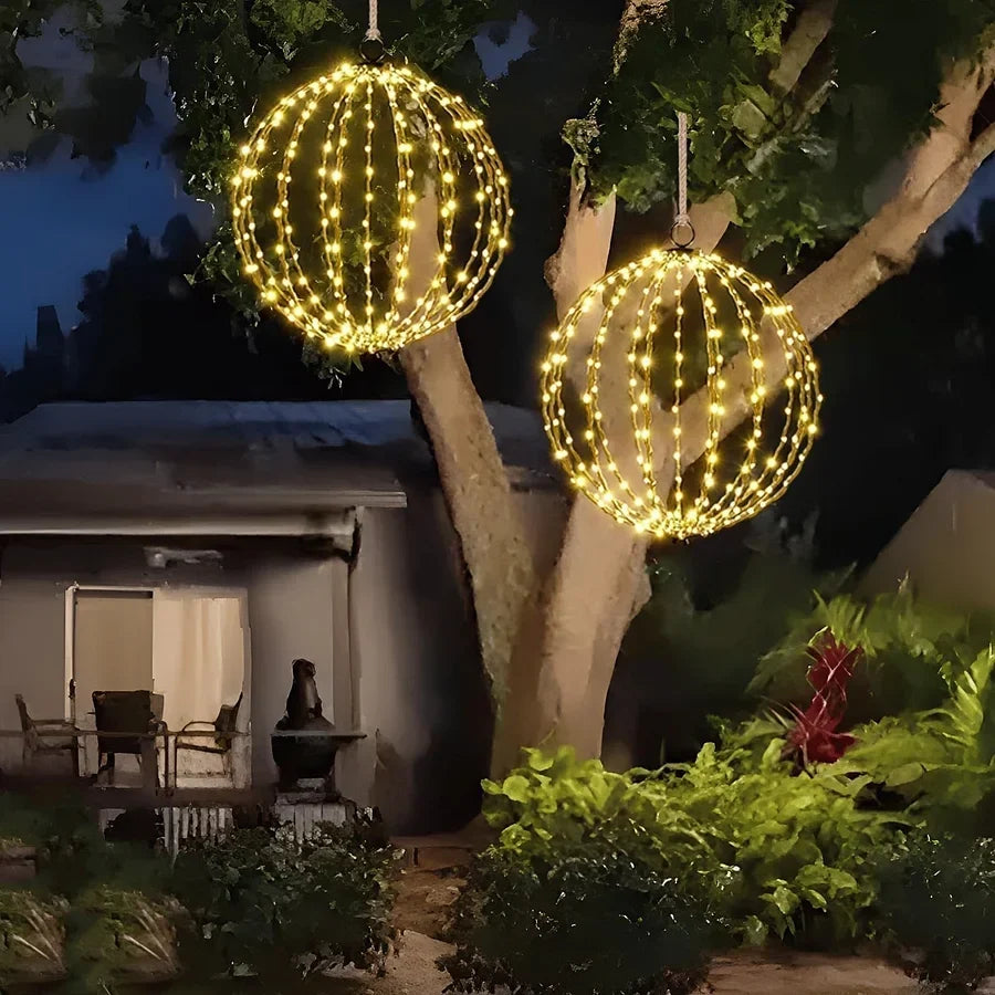 LED Light Sphere Cordless Foldable Weather-Resistant