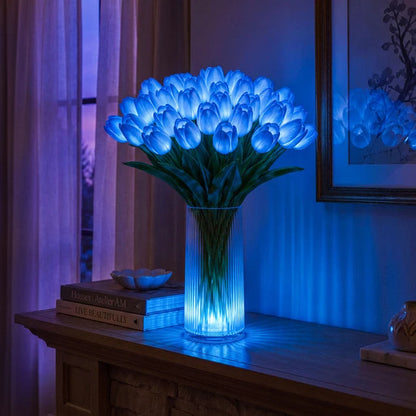 LED Tulip Bouquet Warm Glow Cordless Set of 10