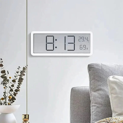 LED Wall Clock Large Digits Temperature & Humidity