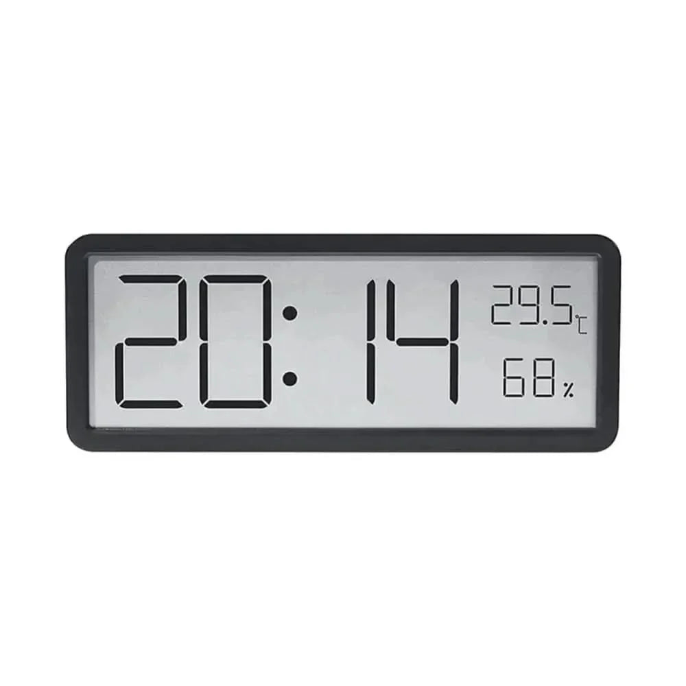 LED Wall Clock Large Digits Temperature & Humidity
