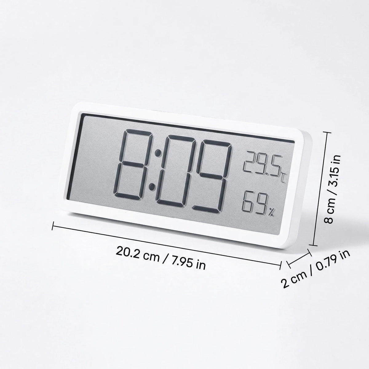 LED Wall Clock Large Digits Temperature & Humidity