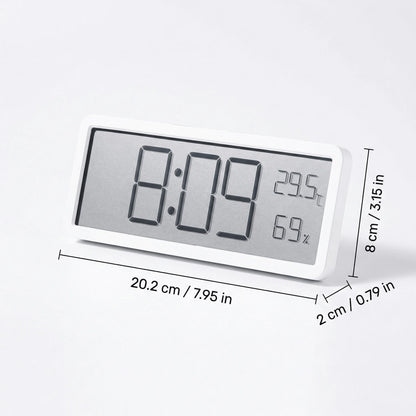 LED Wall Clock Large Digits Temperature & Humidity