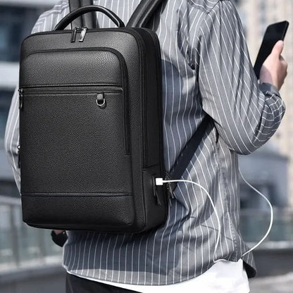 Laptop Backpack Built-In USB Port Fits 15.6 Inch