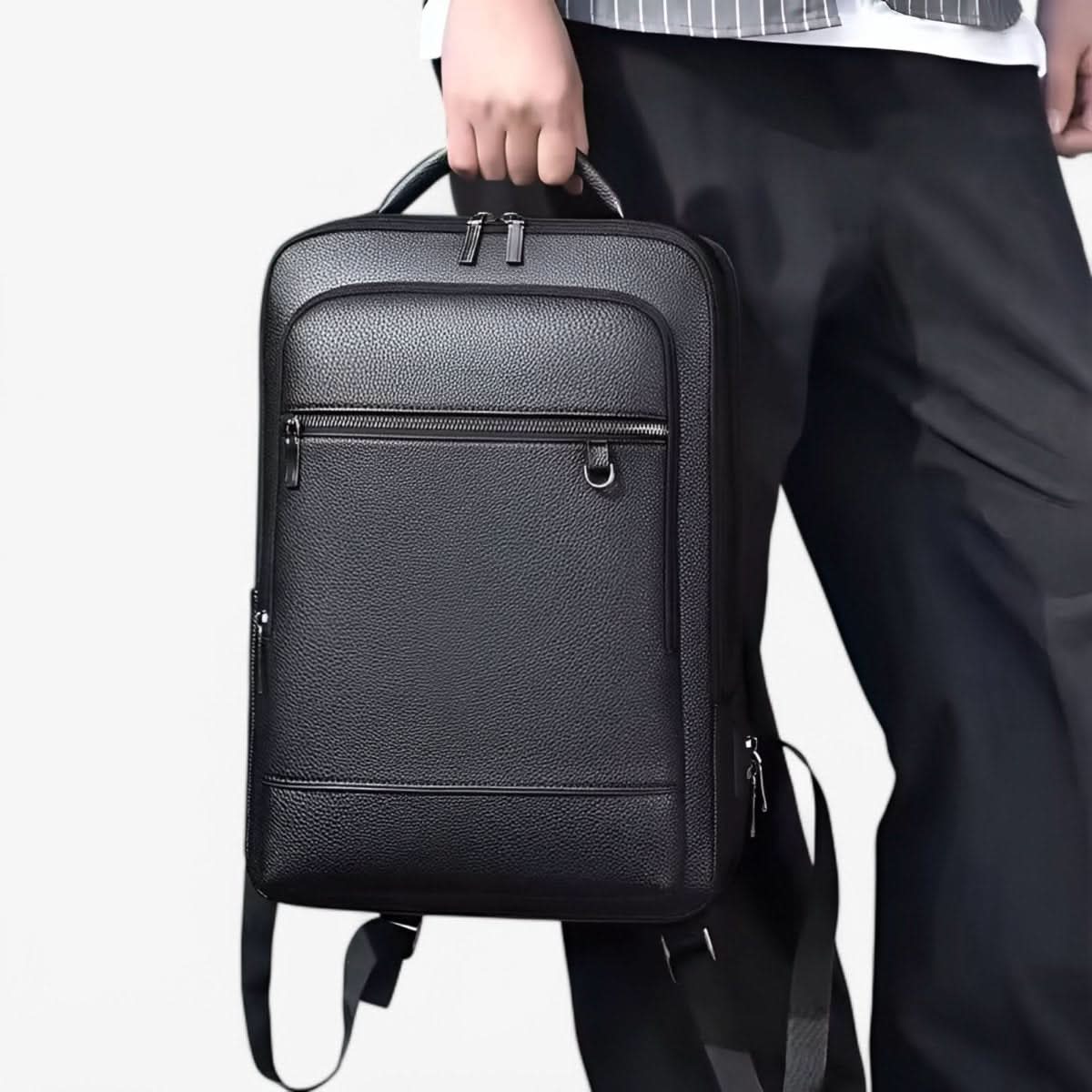 Laptop Backpack Built-In USB Port Fits 15.6 Inch