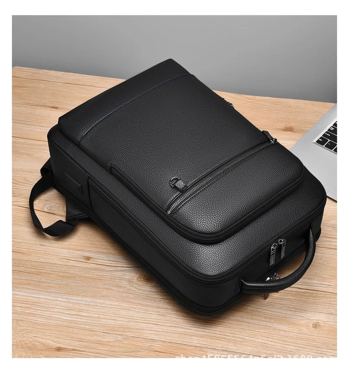 Laptop Backpack Built-In USB Port Fits 15.6 Inch