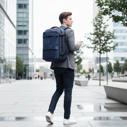 Laptop Backpack Vacuum Compressible & Expandable 17.3-Inch Padded Compartment