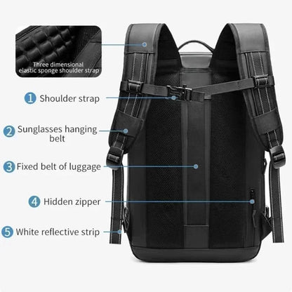Laptop Backpack Vacuum Compressible & Expandable 17.3-Inch Padded Compartment