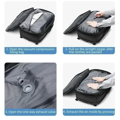 Laptop Backpack Vacuum Compressible & Expandable 17.3-Inch Padded Compartment