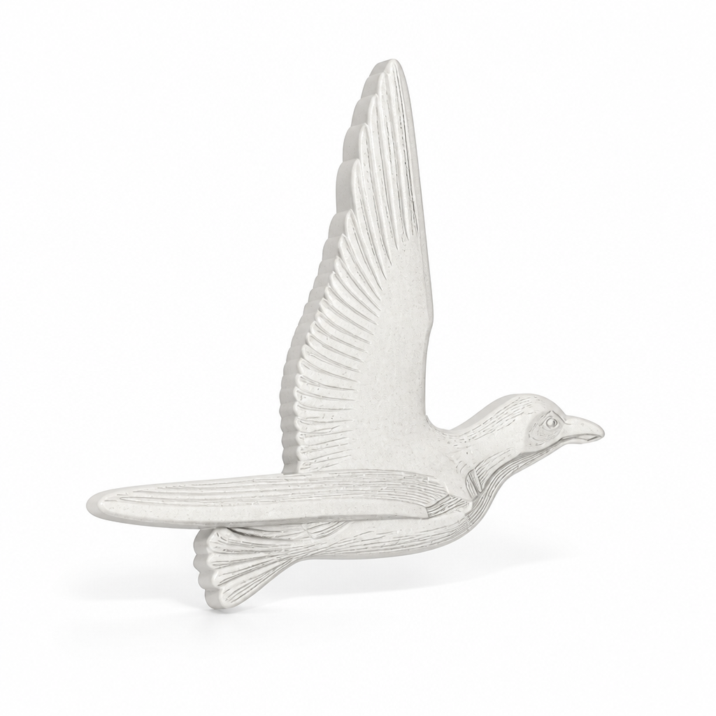 Laser-Engraved 3D Seagull Wall Decor