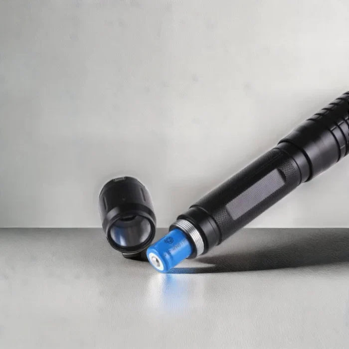Laser Flashlight Blue Adjustable Focus Fire-Starting