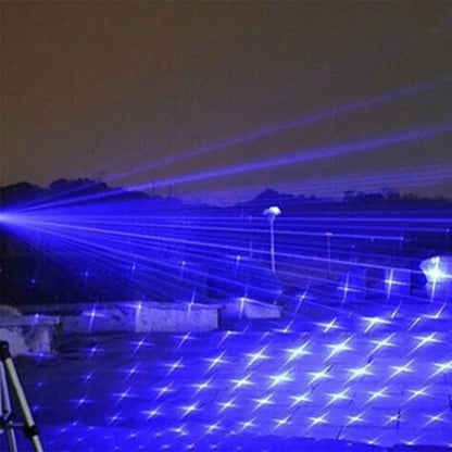Laser Flashlight Blue Adjustable Focus Fire-Starting