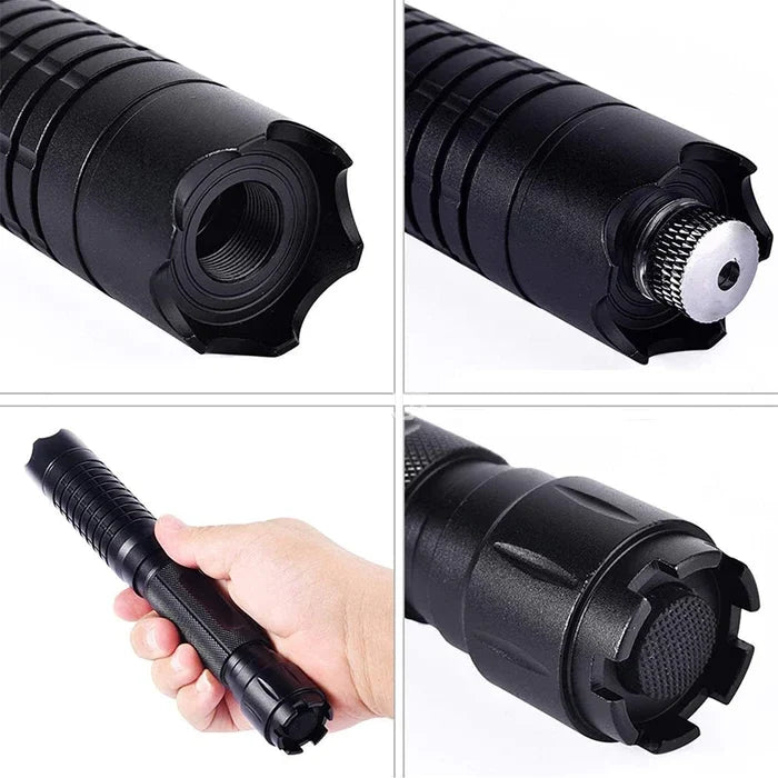 Laser Flashlight Blue Adjustable Focus Fire-Starting