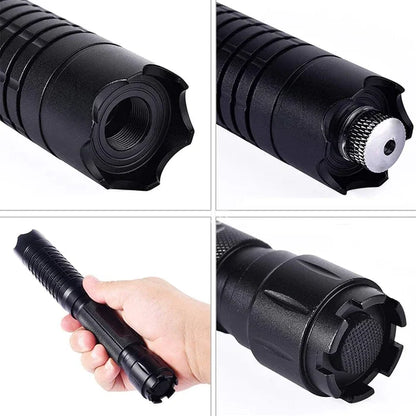 Laser Flashlight Blue Adjustable Focus Fire-Starting