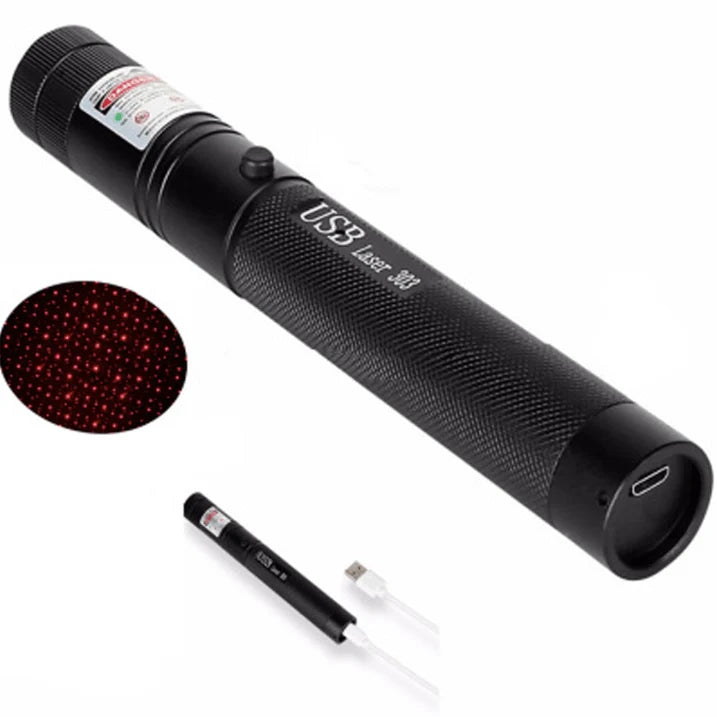 Laser Pointer Adjustable Focus Long-Range USB Rechargeable