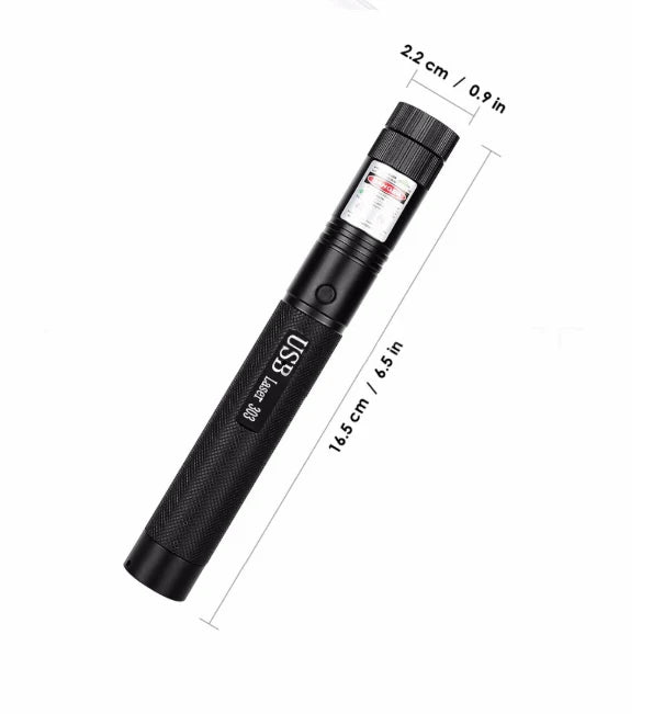 Laser Pointer Adjustable Focus Long-Range USB Rechargeable