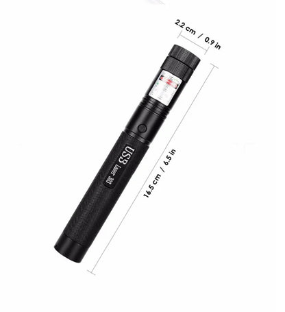 Laser Pointer Adjustable Focus Long-Range USB Rechargeable