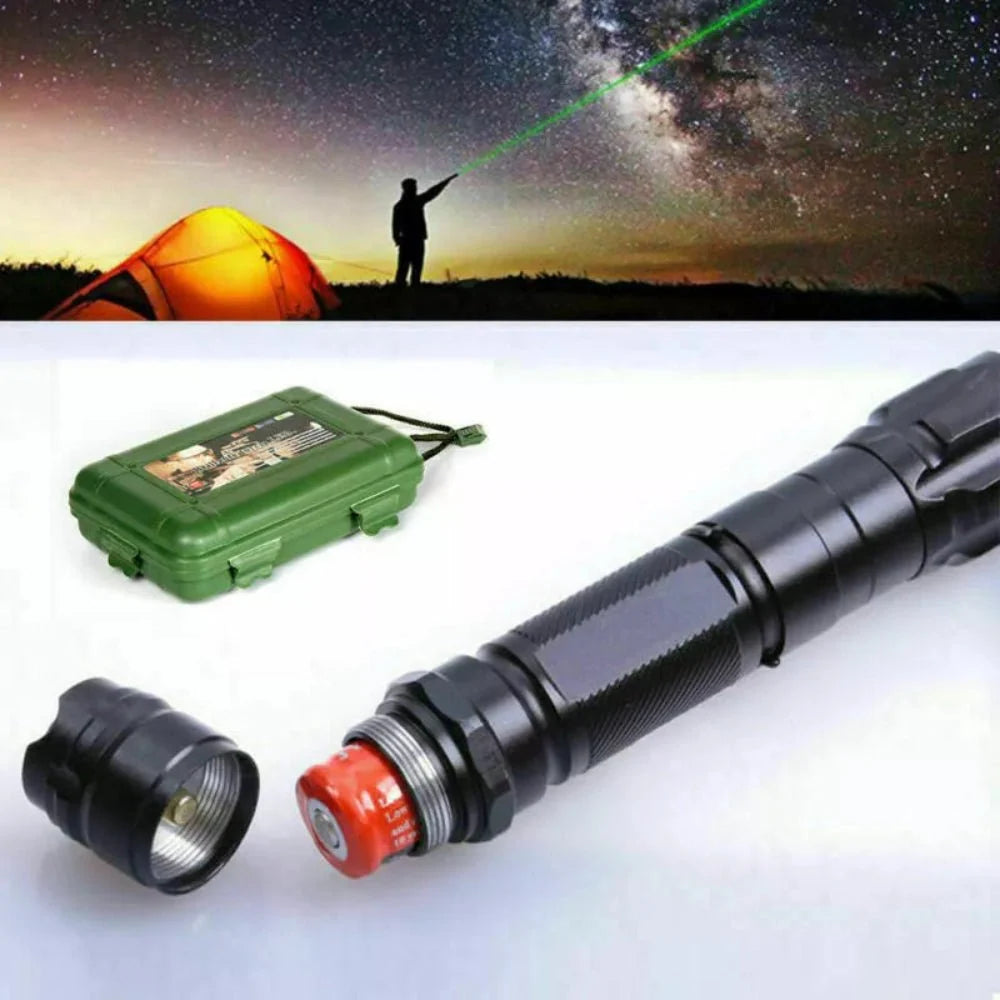 Laser Pointer Green USB Rechargeable 6,562-Ft Range