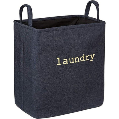 Laundry Basket Foldable Microfiber Blend Space-Saving Reinforced Handles
