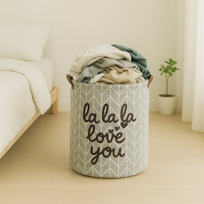 Laundry Basket Foldable Polyester With Carry Handles