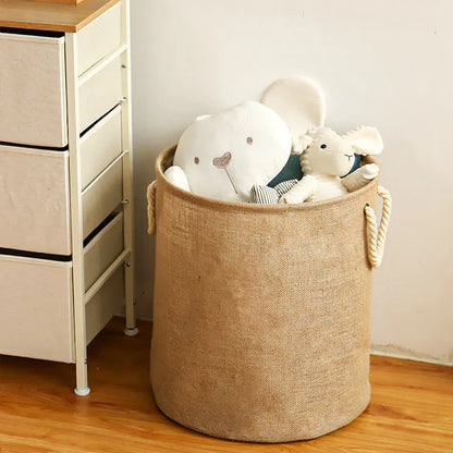 Laundry Basket Foldable Waterproof Cotton-Linen