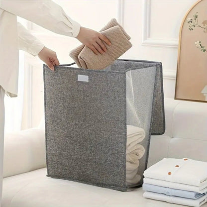Laundry Basket Wall-Mounted Foldable With Adhesive Hooks