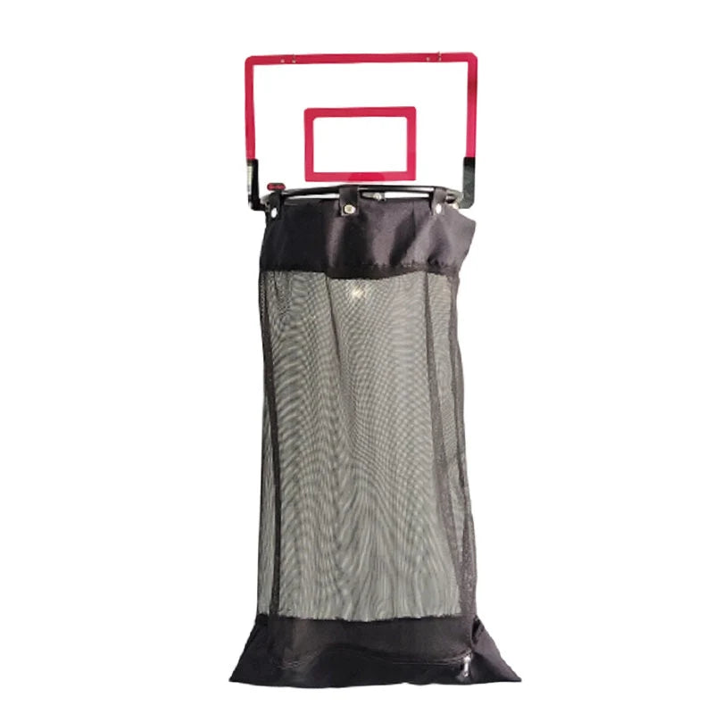 Laundry Hamper Basketball Hoop Design Wall-Mounted Mesh Bag