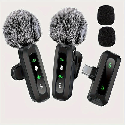 Lavalier Microphone Wireless USB-C With Wind Cap