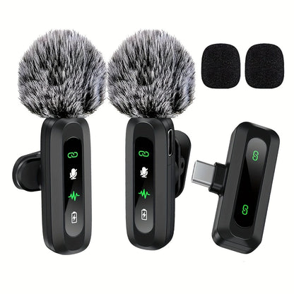 Lavalier Microphone Wireless USB-C With Wind Cap