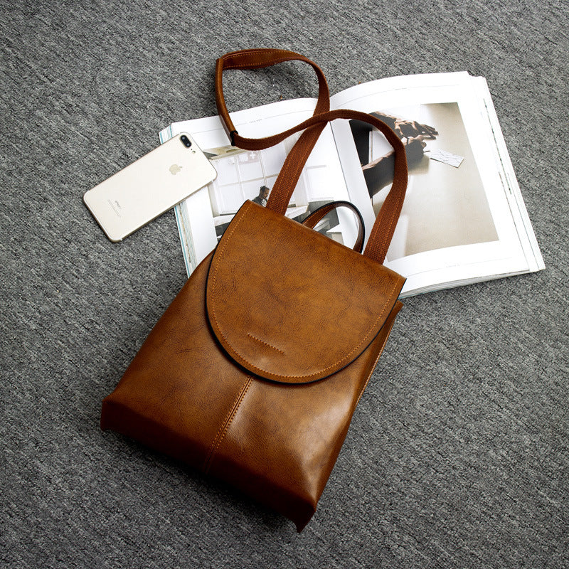 Leather Backpack Laptop-Friendly Roomy Compartments