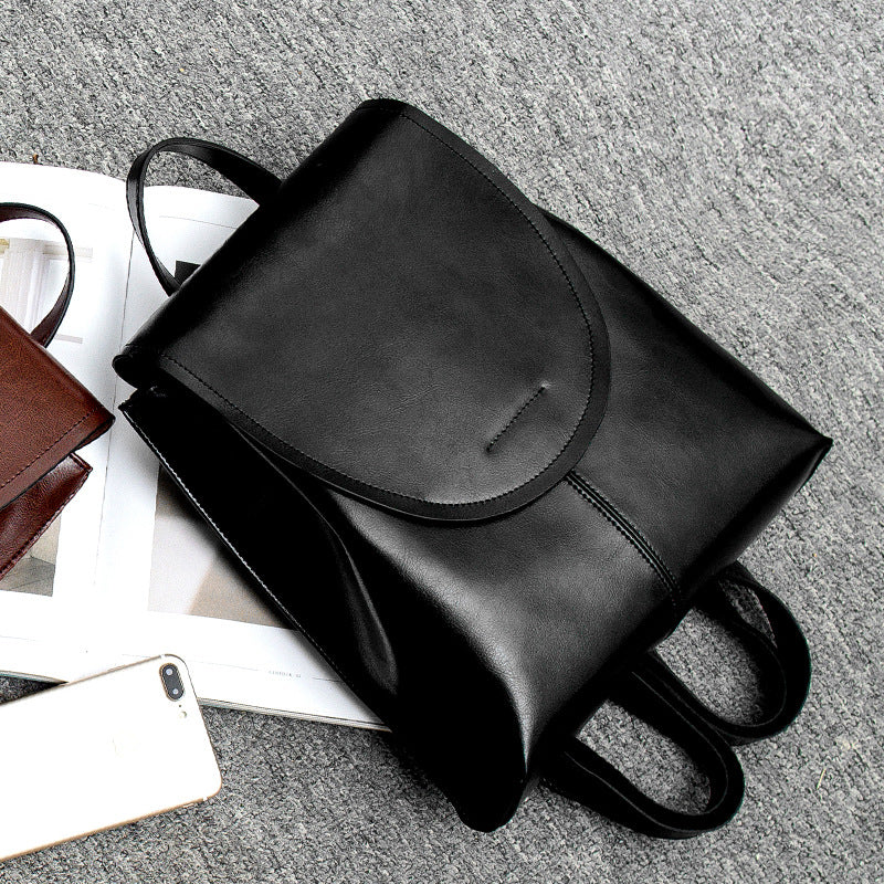 Leather Backpack Laptop-Friendly Roomy Compartments