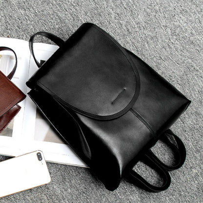 Leather Backpack Laptop-Friendly Roomy Compartments