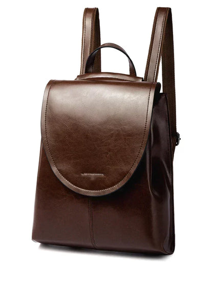 Leather Backpack Laptop-Friendly Roomy Compartments