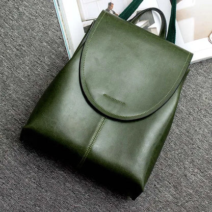 Leather Backpack Laptop-Friendly Roomy Compartments