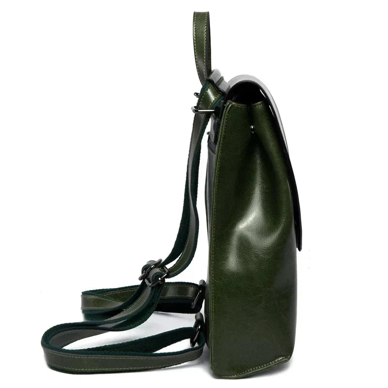 Leather Backpack Laptop-Friendly Roomy Compartments