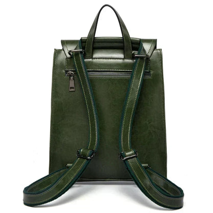 Leather Backpack Laptop-Friendly Roomy Compartments