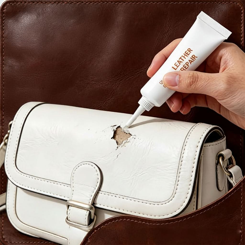 Leather Edge Filler Built-In Brush Smooth White Finish