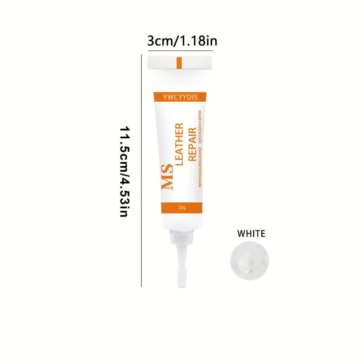 Leather Edge Filler Built-In Brush Smooth White Finish