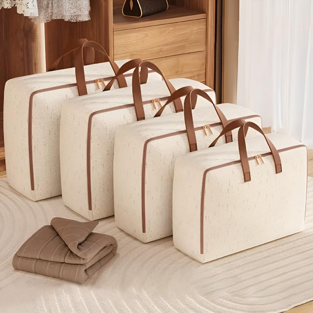 Living Room Storage Bag Durable Linen Compact & Travel-Friendly