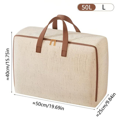 Living Room Storage Bag Durable Linen Compact & Travel-Friendly